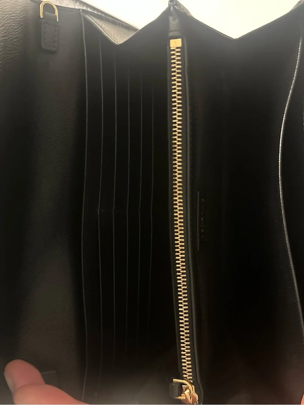 Versace Black Leather Medallion Chain Shoulder Bag